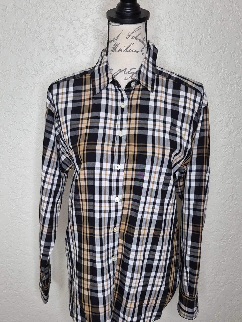 LOFT Button Front Plaid Shirt Size XS‎